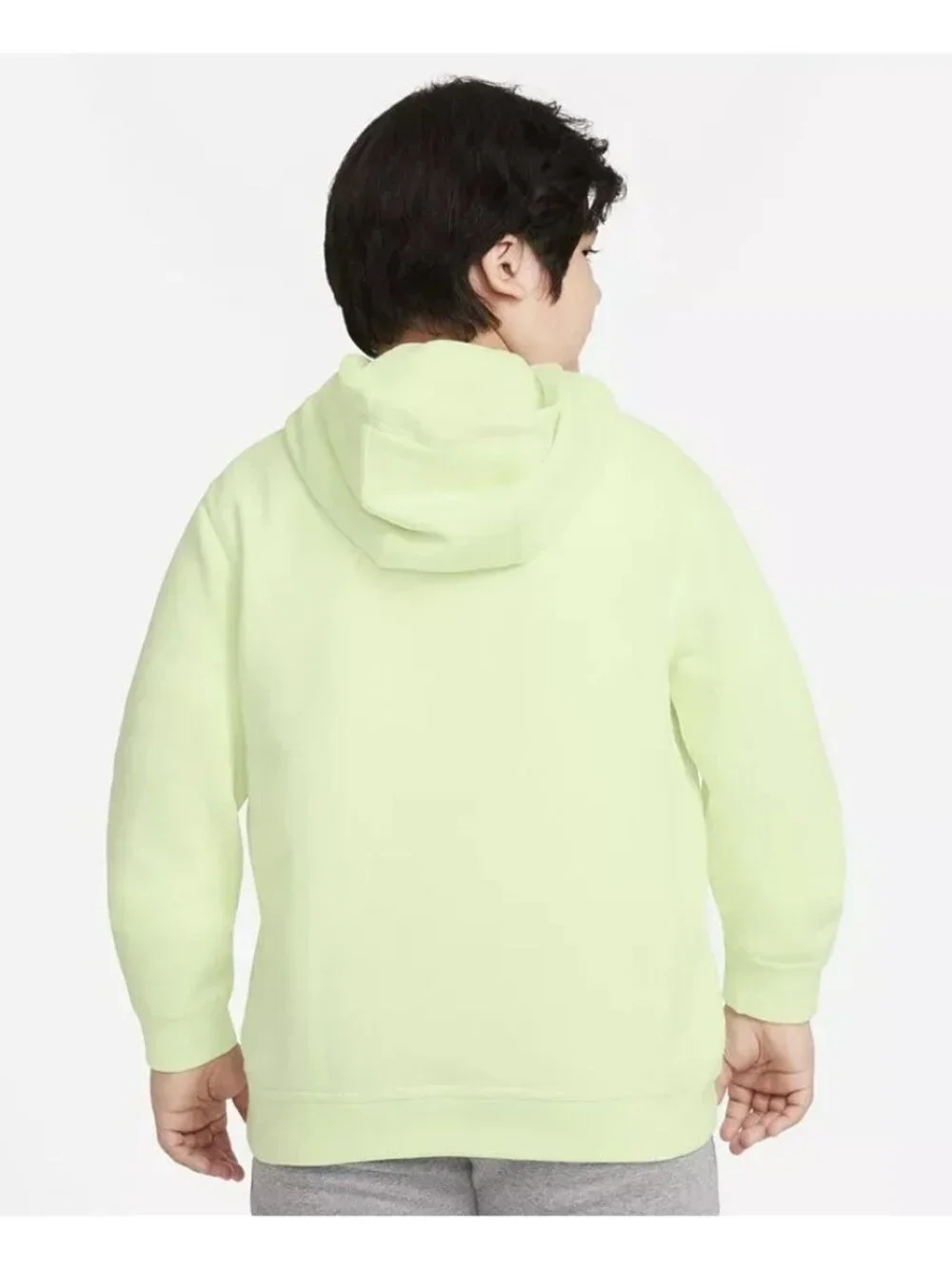Nike Big Boys Husky Sportswear Pullover Hoodie Light Green Plus Size S[+] Warm